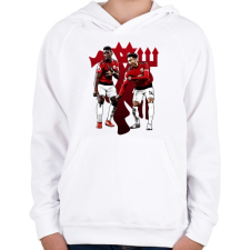 PRINTFASHION Man Utd - Pogba Lingard - Gyerek kapucnis pulóver - Fehér gyerek pulóver, kardigán