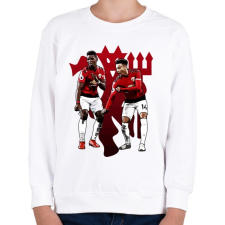 PRINTFASHION Man Utd - Pogba Lingard - Gyerek pulóver - Fehér gyerek pulóver, kardigán