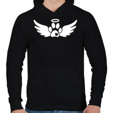 PRINTFASHION Mancs - Férfi kapucnis pulóver - Fekete