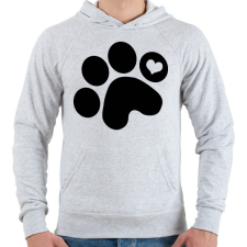 PRINTFASHION Mancsimádat  - Férfi kapucnis pulóver - Sport szürke férfi pulóver, kardigán