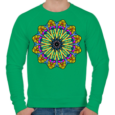 PRINTFASHION Mandala2 - Férfi pulóver - Zöld férfi pulóver, kardigán