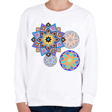 PRINTFASHION Mandala7 - Gyerek pulóver - Fehér gyerek pulóver, kardigán