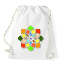 PRINTFASHION Mandala 6 - Sportzsák, Tornazsák - Fehér tornazsák