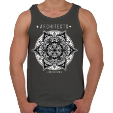 PRINTFASHION Mandala - Férfi atléta - Sötétszürke