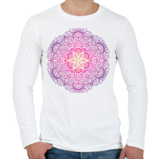 PRINTFASHION Mandala - Férfi hosszú ujjú póló - Fehér