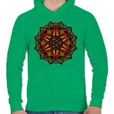 PRINTFASHION Mandala - Férfi kapucnis pulóver - Zöld