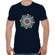PRINTFASHION Mandala - Férfi póló - Sötétkék férfi póló