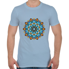 PRINTFASHION mandala - Férfi póló - Világoskék férfi póló