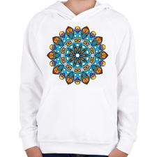 PRINTFASHION mandala - Gyerek kapucnis pulóver - Fehér gyerek pulóver, kardigán