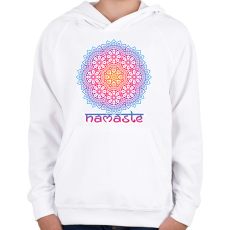 PRINTFASHION Mandala - Gyerek kapucnis pulóver - Fehér