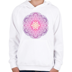 PRINTFASHION Mandala - Gyerek kapucnis pulóver - Fehér