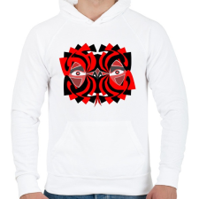 PRINTFASHION mandala head 1 - Férfi kapucnis pulóver - Fehér férfi pulóver, kardigán