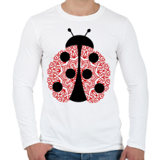 PRINTFASHION Mandala katica - Férfi hosszú ujjú póló - Fehér férfi póló