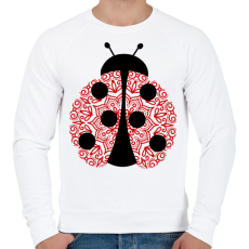 PRINTFASHION Mandala katica - Férfi pulóver - Fehér
