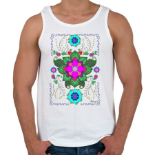 PRINTFASHION Mandala minta 1. - Férfi atléta - Fehér atléta, trikó