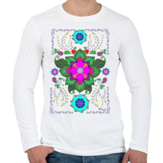 PRINTFASHION Mandala minta 1. - Férfi hosszú ujjú póló - Fehér