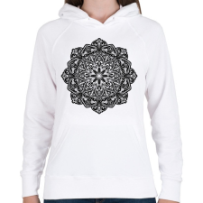 PRINTFASHION Mandala - Női kapucnis pulóver - Fehér női pulóver, kardigán