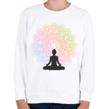 PRINTFASHION Mandala yoga - Gyerek pulóver - Fehér gyerek pulóver, kardigán