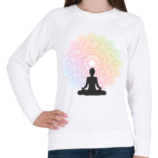 PRINTFASHION Mandala yoga - Női pulóver - Fehér