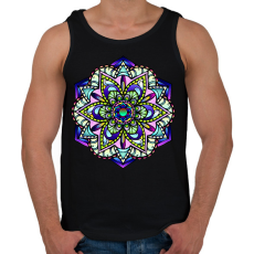 PRINTFASHION mandalas - Férfi atléta - Fekete