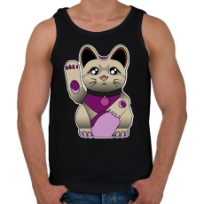 PRINTFASHION maneki neko - Férfi atléta - Fekete