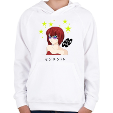 PRINTFASHION manga1 - Gyerek kapucnis pulóver - Fehér gyerek pulóver, kardigán