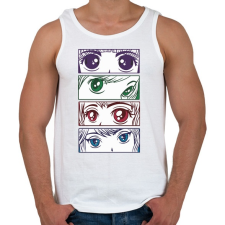 PRINTFASHION Manga szemek - eyes - Férfi atléta - Fehér atléta, trikó