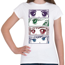 PRINTFASHION Manga szemek - eyes - Női póló - Fehér női póló