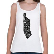 PRINTFASHION Manhattan - Női atléta - Fehér női trikó