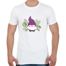 PRINTFASHION manó levelekkel - Férfi póló - Fehér férfi póló
