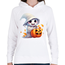 PRINTFASHION Manó szellem - Női kapucnis pulóver - Fehér