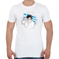 PRINTFASHION Manolis Giamas - Stin igeia mas - Rethymnon Kréta - Férfi póló - Fehér