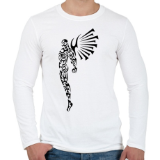 PRINTFASHION Maori angyalember - Férfi hosszú ujjú póló - Fehér