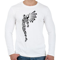 PRINTFASHION Maori angyalember - Férfi hosszú ujjú póló - Fehér