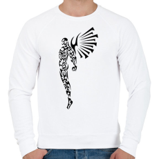PRINTFASHION Maori angyalember - Férfi pulóver - Fehér