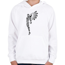 PRINTFASHION Maori angyalember - Gyerek kapucnis pulóver - Fehér gyerek pulóver, kardigán