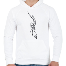 PRINTFASHION Maori hullám2 - Férfi kapucnis pulóver - Fehér női pulóver, kardigán