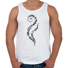 PRINTFASHION Maori hullám - Férfi atléta - Fehér atléta, trikó