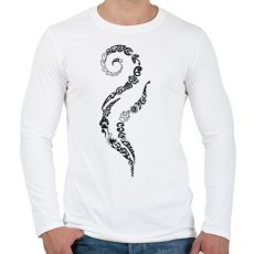PRINTFASHION Maori hullám - Férfi hosszú ujjú póló - Fehér
