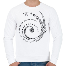 PRINTFASHION Maori kígyó - Férfi pulóver - Fehér