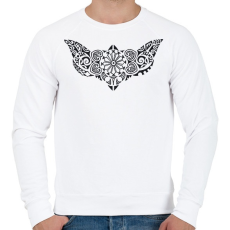 PRINTFASHION Maori rája - Férfi pulóver - Fehér