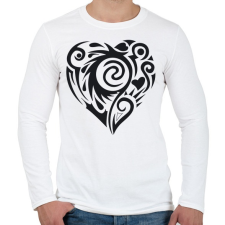PRINTFASHION Maori szív1 - Férfi hosszú ujjú póló - Fehér férfi póló
