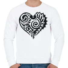 PRINTFASHION Maori szív2 - Férfi pulóver - Fehér férfi pulóver, kardigán