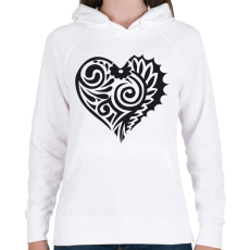 PRINTFASHION Maori szív2 - Női kapucnis pulóver - Fehér