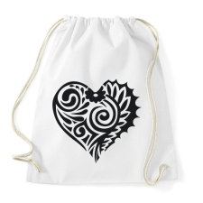 PRINTFASHION Maori szív2 - Sportzsák, Tornazsák - Fehér tornazsák