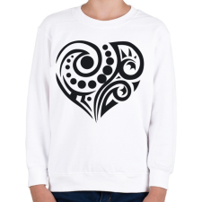 PRINTFASHION Maori szív3 - Gyerek pulóver - Fehér gyerek pulóver, kardigán