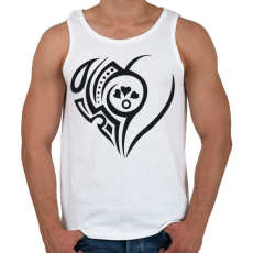 PRINTFASHION Maori szív4 - Férfi atléta - Fehér