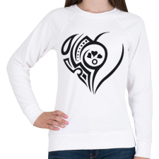 PRINTFASHION Maori szív4 - Női pulóver - Fehér női pulóver, kardigán