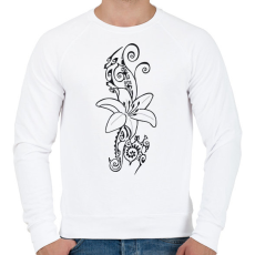 PRINTFASHION Maori virág1 - Férfi pulóver - Fehér