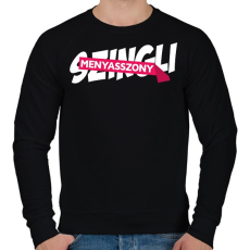 PRINTFASHION Már nem szingli... - Férfi pulóver - Fekete